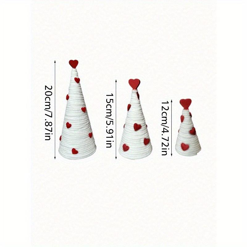 12/15/20cm Romantic Valentine's Day Love Christmas Tree Tabletop Decoration, Heart Decorative Proposal Wedding Party Scene Decoration