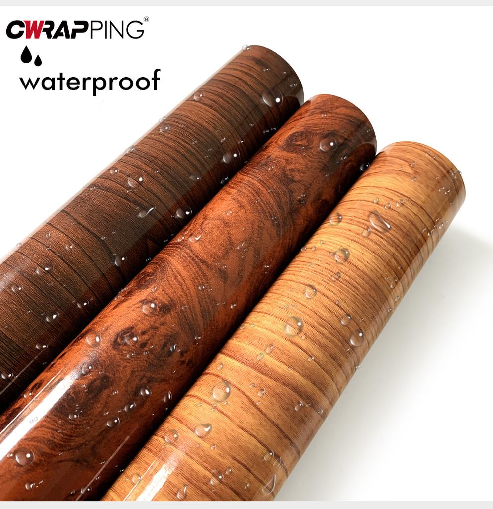 30/50cm Wasserdichte Holzmaserung Aufkleber Selbstklebende PVC Schrank Kleiderschrank Schreibtisch DIY Modern Möbel Dekorative Tapete