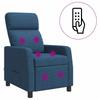 Massage Recliner Blue Fabric