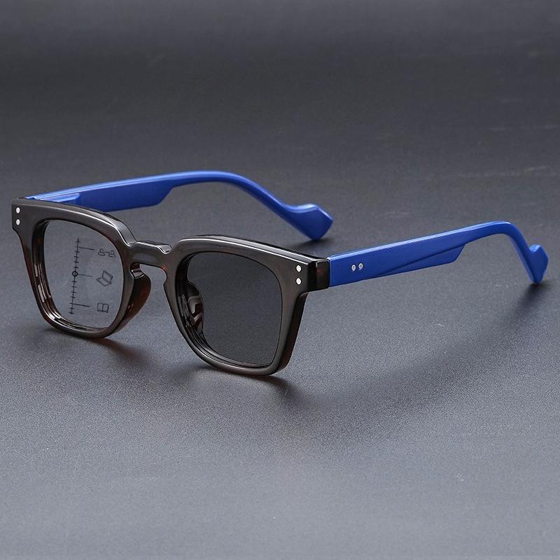 Square Frame Multifocal Photochromic Presbyopia Glasses Unisex High-Definition Anti-Blue Light Reading Eyewear +1.0 To +4.0