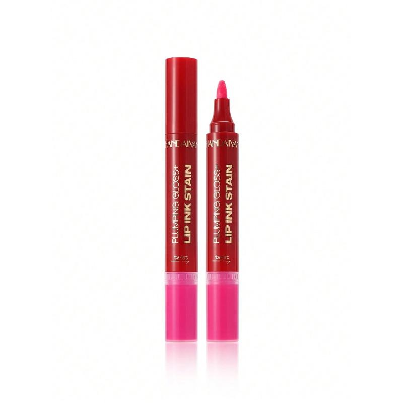 2-In-1 Watercolor Lip Gloss, Moisturizing, Mirror-Like Finish, Long-Lasting Color, Creates Natural Lip Tone, Suitable For Back To School, Beginners