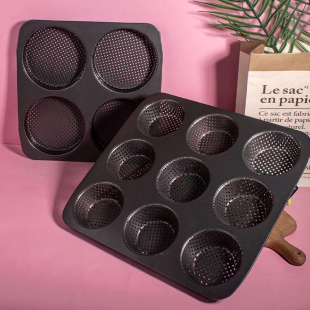 4/9/12 Loch Hamburgerbrötchen Backform Kohlenstoffstahl Backform Hamburger Brotform Fast-Food-Restaurants