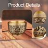 Copper Treasure Basin Bowl Decorative Collectible Table Centerpiece Feng Shui Decor Fortune Ornament