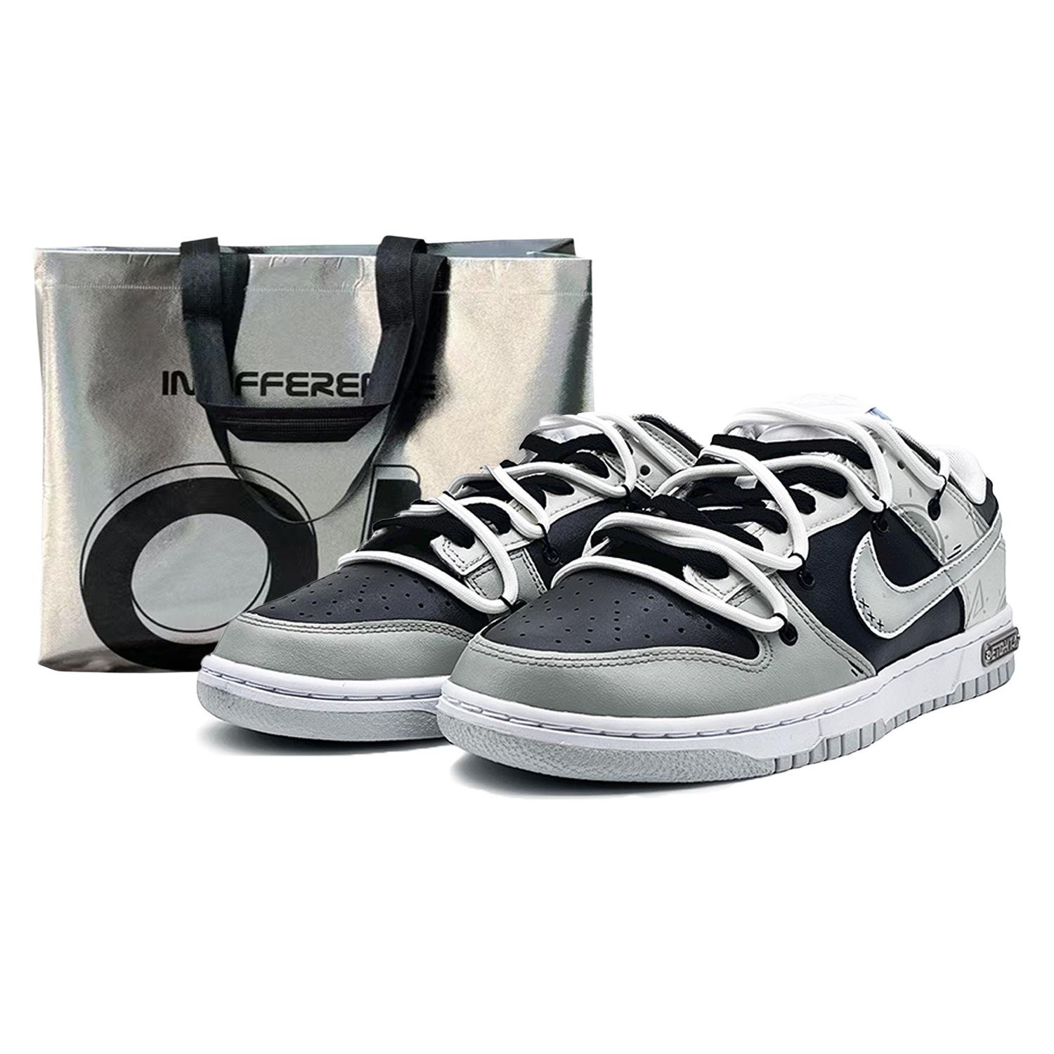 

Nike Dunk Pure Platinum Slip Resistant Cushioning Abrasion Resistant Low top Skateboard Shoes Men s Black Gray DV0831-101(Team131-SBOX) 42.5