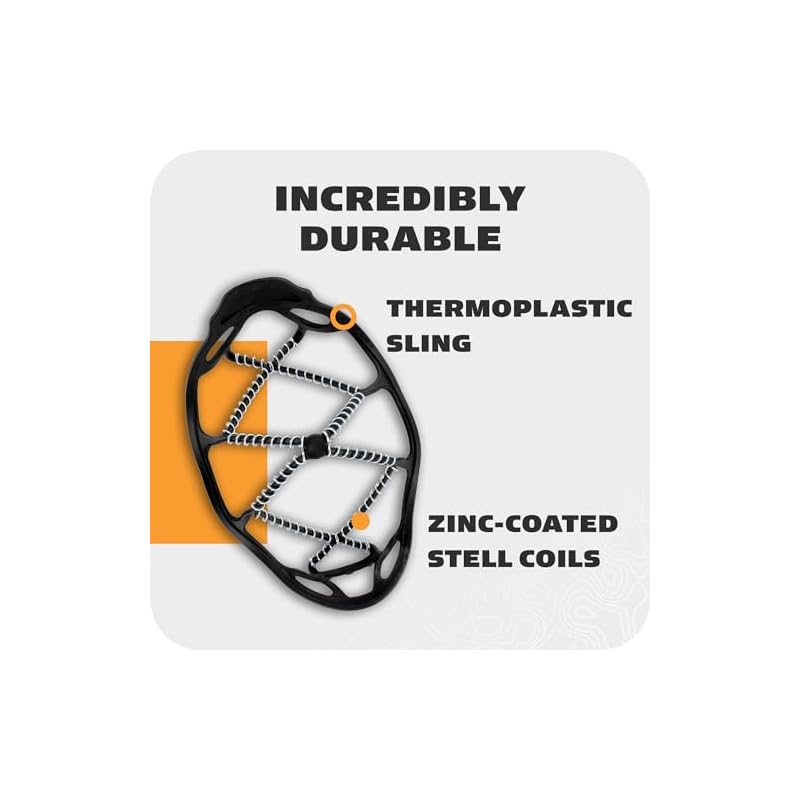 Yaktrax Walk Ketten Spikes, Schnee Spikes, Eis Spikes, Schwarze Steigeisen, Anti-Rutsch für Schuhsohlen, Sturzprävention für vereiste Straßen, Unisex, 1,2 mm Stahlspirale,