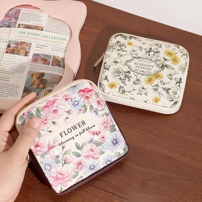 Women Girls Cosmetic Makeup Bag Coin Purse Large Capacity Sanitary Pads Bag Portable Mini Data Cables Organizer Multipurpose