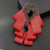 Crystal Bow Tie Fabric Neck Decoration Brooch Accessories Collar Flower  British Style