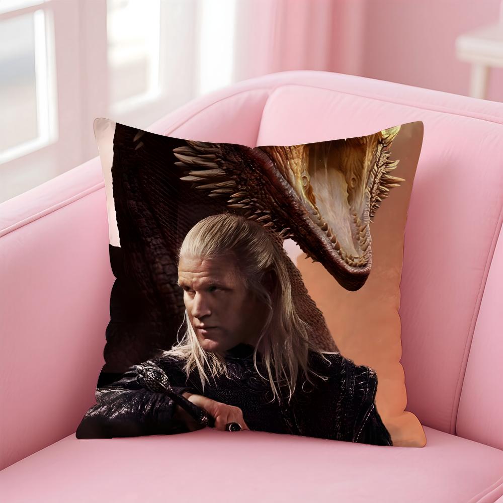 DDaemon Targaryen Cushion Cover Pillowcase Short Plush Invisible zipper Room Sofa Cushion Cover