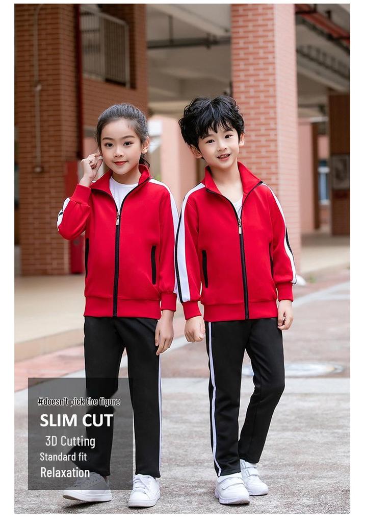 Men's & Women's Spring Autumn Sportswear Two-Piece Set - Casual Running & School Uniform