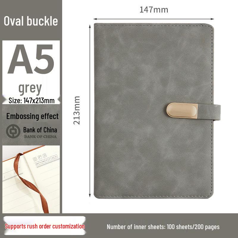 A5 Custom Logo Thickened B5 Diary with Buckle for Business Office