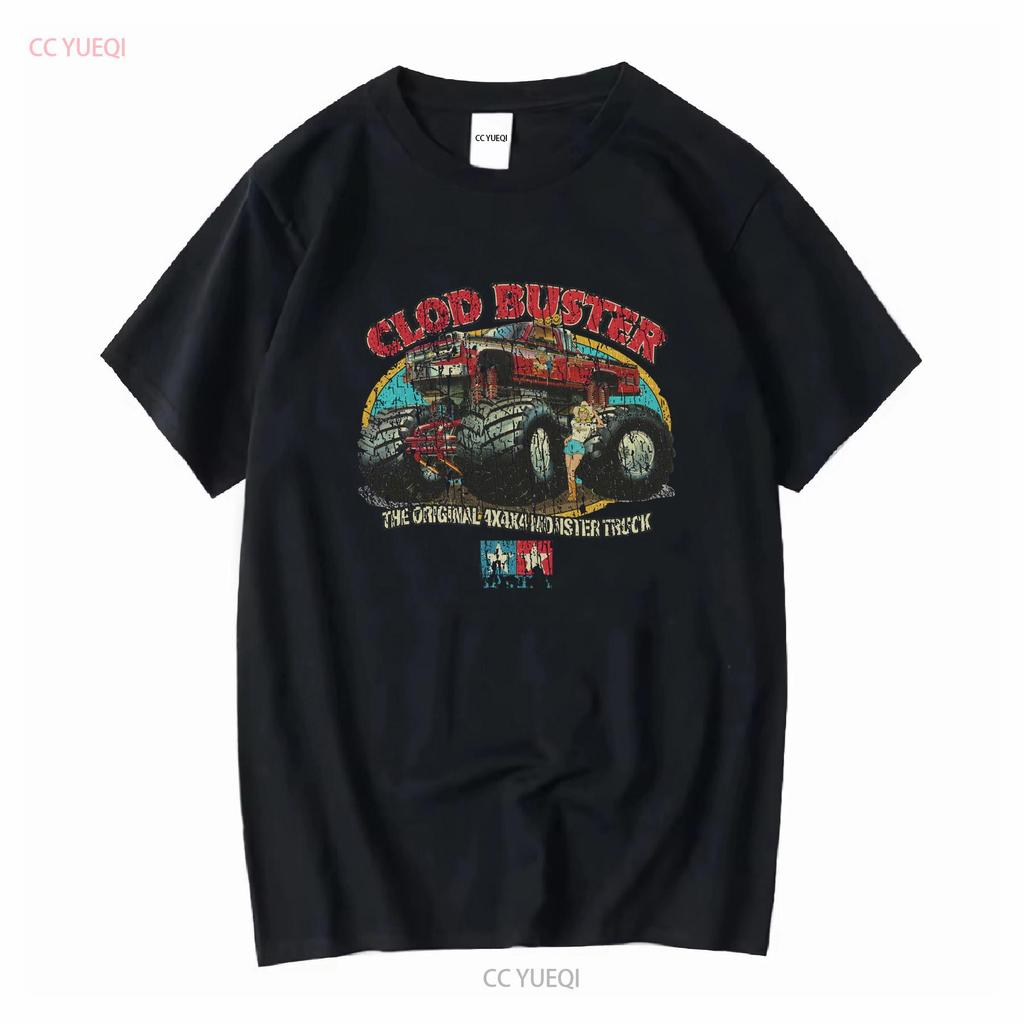 Clod Buster 4x4x4 Monster Truck 1987 Vintage Men's T Shirt Long or Short Sleeves Vintage Washed Homme Casual Fashion