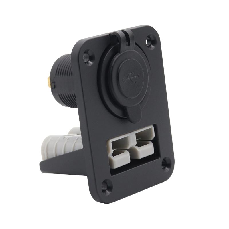 מחבר מתאם טעינה 12V 24V 3.1A/PD18W שקע טעינה מותקן שטוח למכונית אופנוע