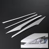 Set of 4 Stainless Steel Headlight Eyebrow Trims for Toyota Prius 40 Series