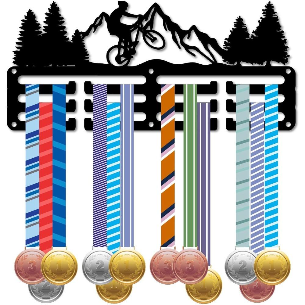 Iron Medal Holder Wall Mounted Sports Medal Rack Awards Display Hanger for Jiu Jitsu Runner Competition Victory Gymnastics 11.4 x 5.1 Inch