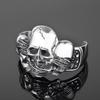 Titanium Steel Jewelry Skull Hollow Wide Open Bracelet Accessories 