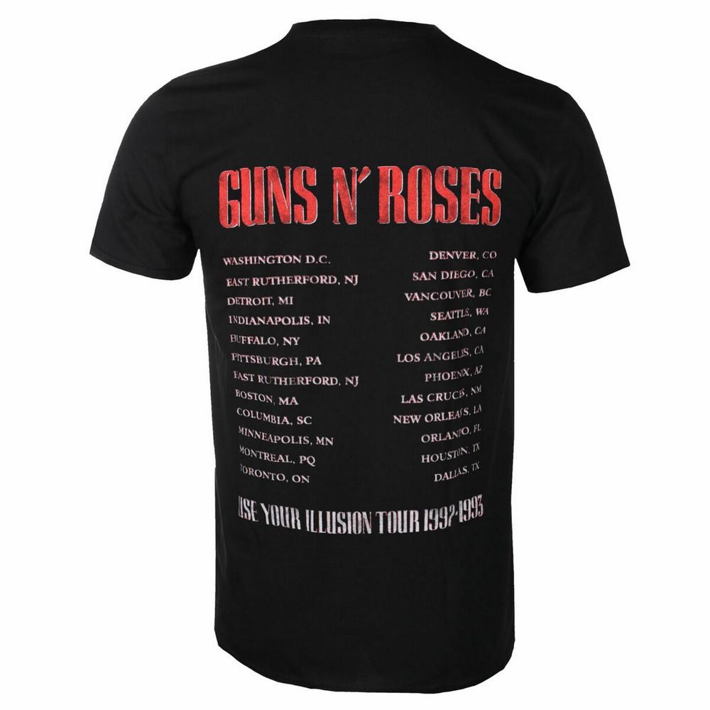 Guns N Roses Unisex Adult Illusion Tour Back Print T-Shirt
