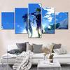 5 Pieces Canvas Wall Arts Poster Painting Animation Darling in the FranXX Wallpaper Home Decor Picture Pring Living Room Mural