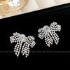 No Pierced Earrings, Sweet Bow, Slightly Inlaid Zircon Stud Earrings, Light Luxury, High-end Earrings, Design, Niche Earrings.