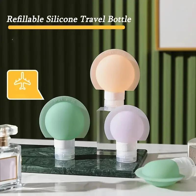 3pcs 60ml Silicone Travel Bottles Skincare Shampoo Shower Gel Portable Makeup Remover Bottles Travel Magic Travel Bottle Sets