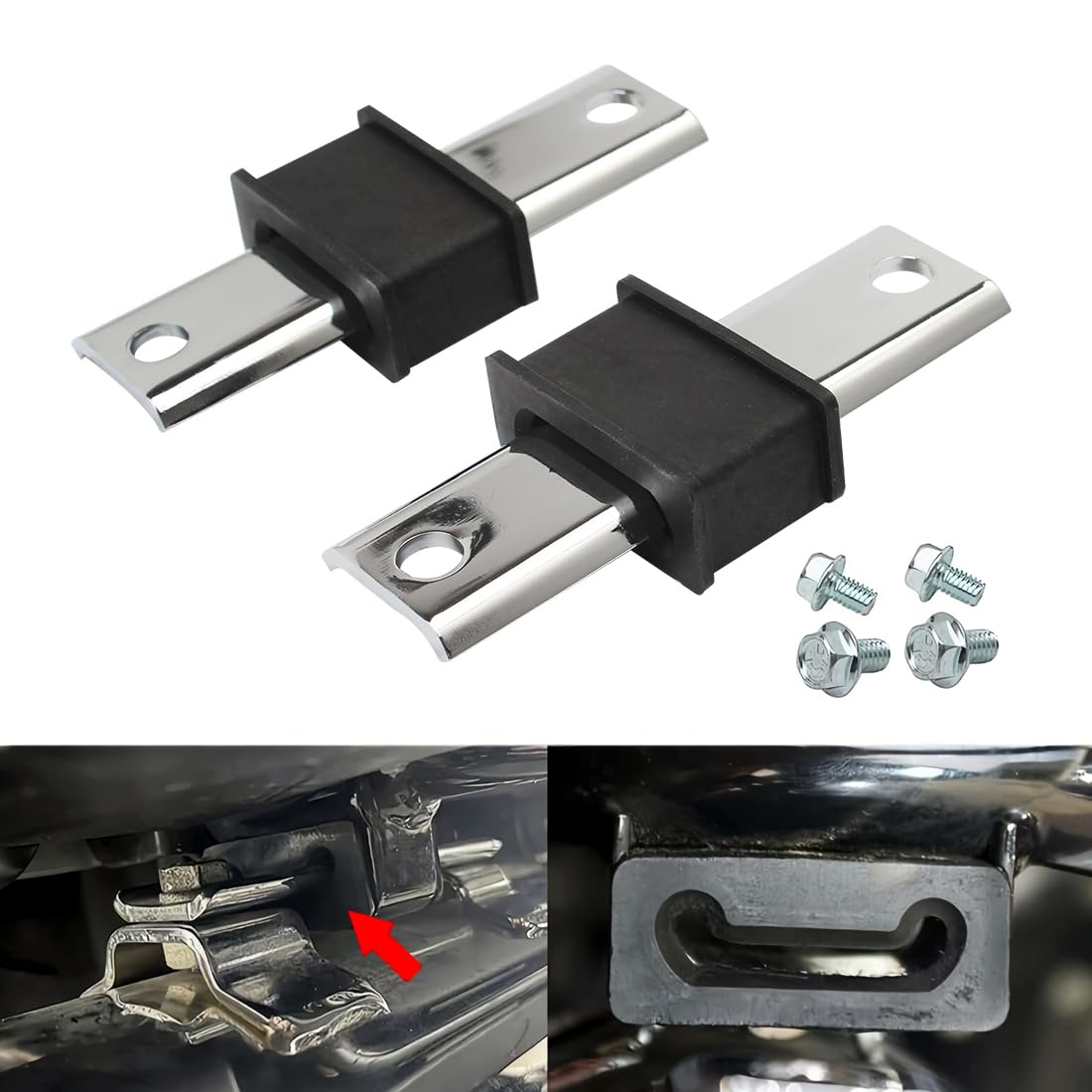 

AQIMY Motorcycle Muffler Holder Hanger Bracket Exhaust Tail Bracket Rear Air Cushion Shockproof for