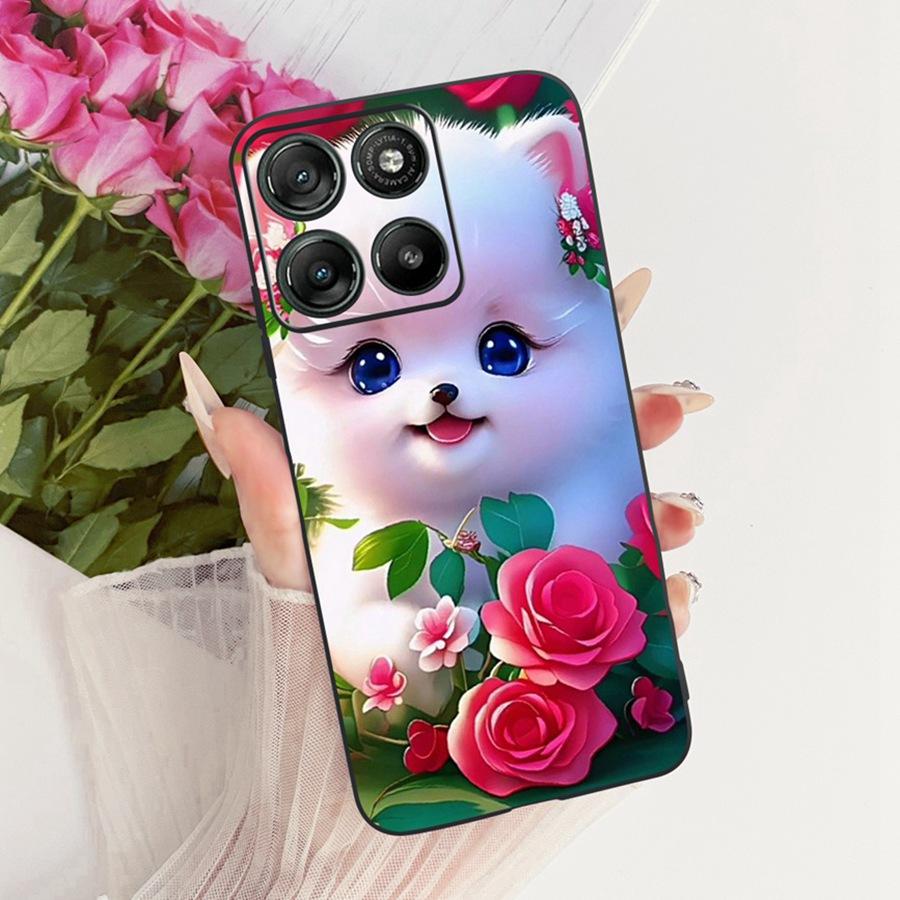 For Motorola Moto G67 MotoG77 Case New Luxury Painted Cover Black Silicone Soft Phone Case For Moto G77 G 67 Back Cover Bumper