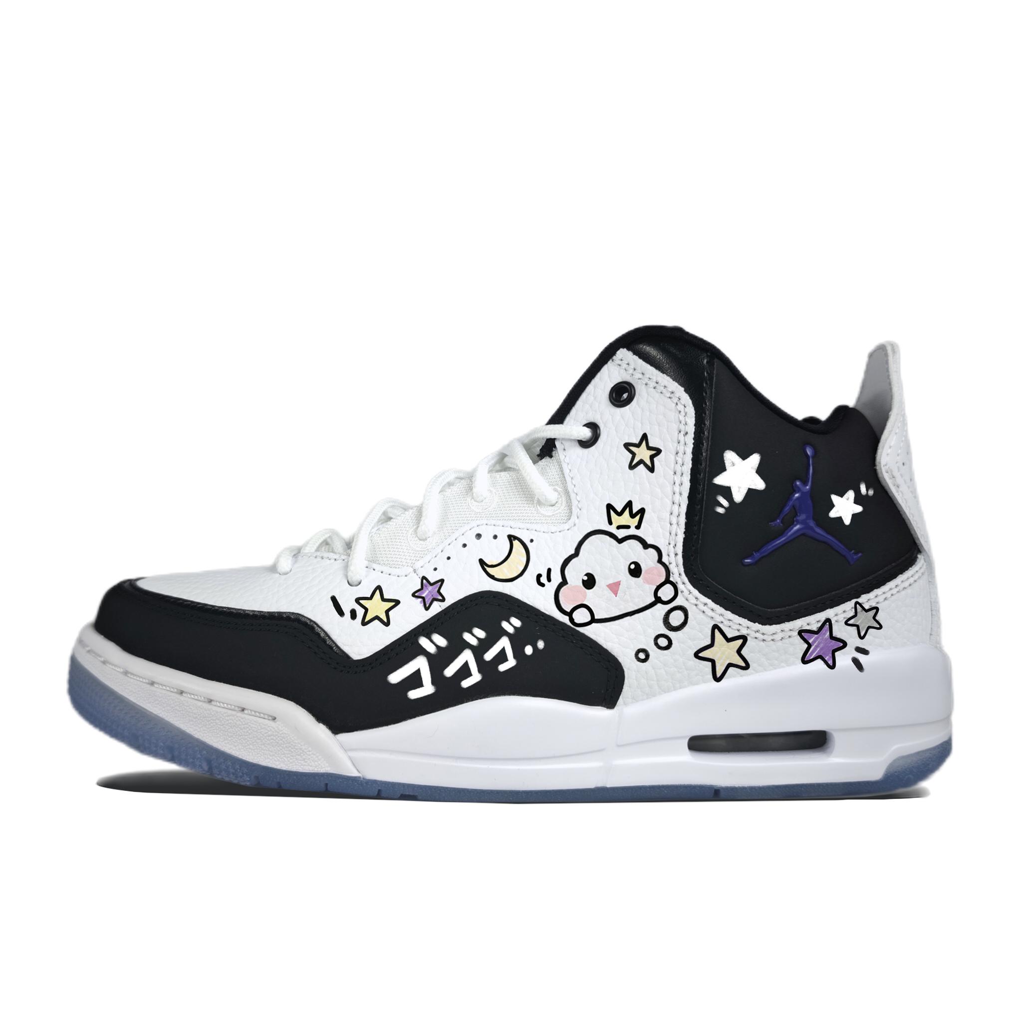 

Jordan Courtside 23 Night Sky Cloud Cushioning Mid top Vintage Basketball Shoes Unisex AR1000-104(Team352-) 44