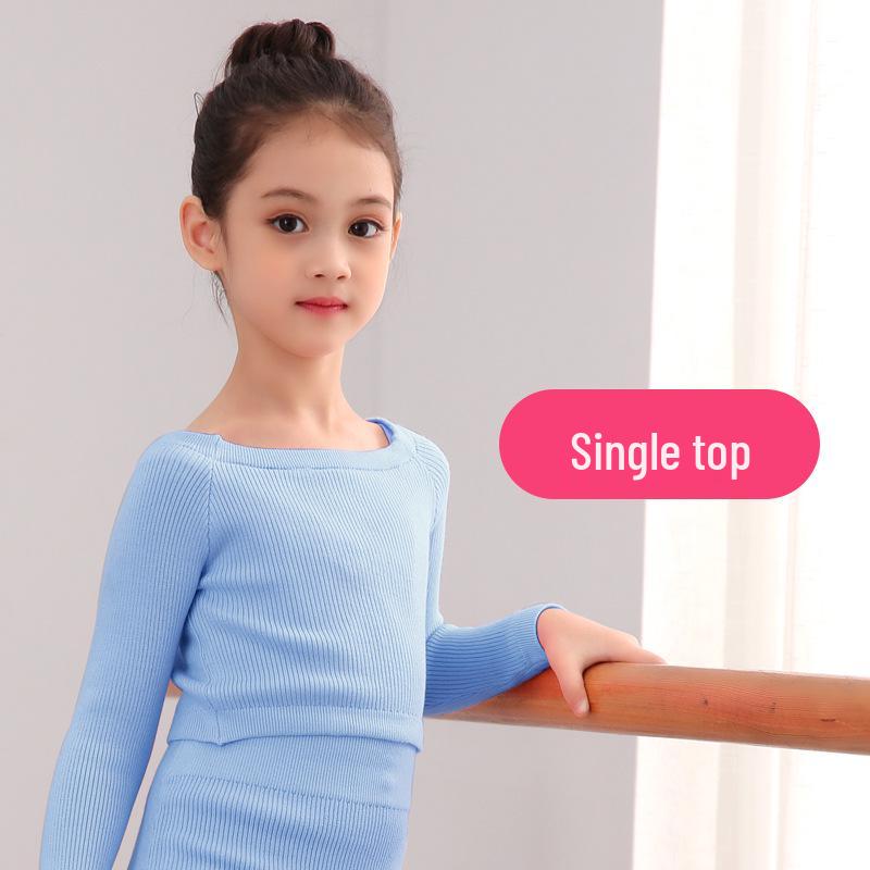 Girls' Long Sleeve Dance Cardigan Shawl - Ballet Practice Sweater for Autumn/Winter