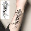 1 Blatt Totenkopf Schmetterling Rose Temporäre Tattoos Für Frauen Männer Hände Fuß Nacken,Temp Fake Tattoo Aufkleber Langanhaltend Wasserdicht