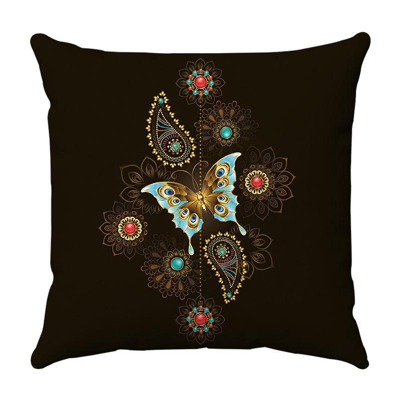 Divination and butterflies Digital printing short plush pillow covers for car sofa office cushion cover home goods 60x60cm