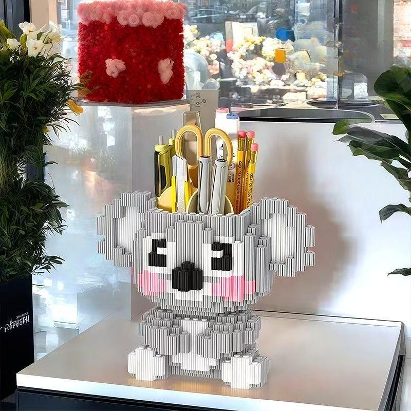 Schattige Koala Dier Bouwstenen Speelgoed Kleine Deeltjes Bakstenen 3D Puzzel Assemblage Voor Kinderen Verjaardagscadeaus Huis Ornament