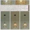 2-Pack Rattan Pendant Light 10.24 Boho Small Hand-Woven Lighting Modern Wicker Coastal Adjustable Rattan Chandelier for Kitchen