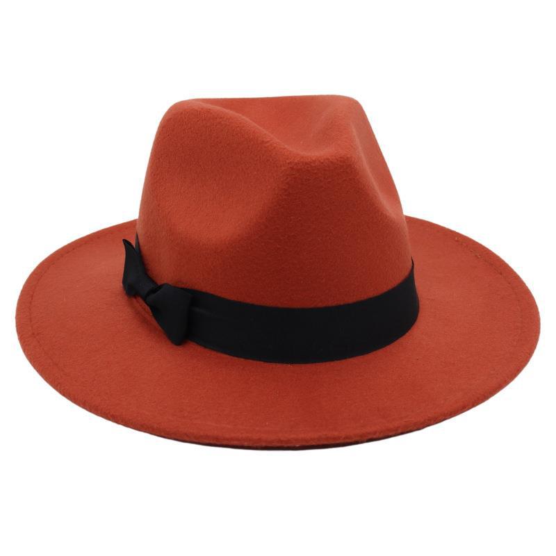 Vintage Performance Zylinder Schleife Anzug Jazzhut Herren und Damen Ausländischer Filzhut Hepburn Tweedhut