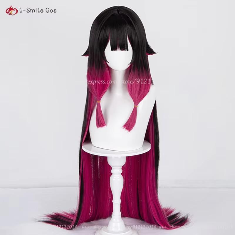 Parrucca Cosplay Columbina di Alta Qualità Damigella Fatui Colombina Cosplay Parrucche Anime Resistenti al Calore Capelli Sintetici + Cuffia per Parrucca