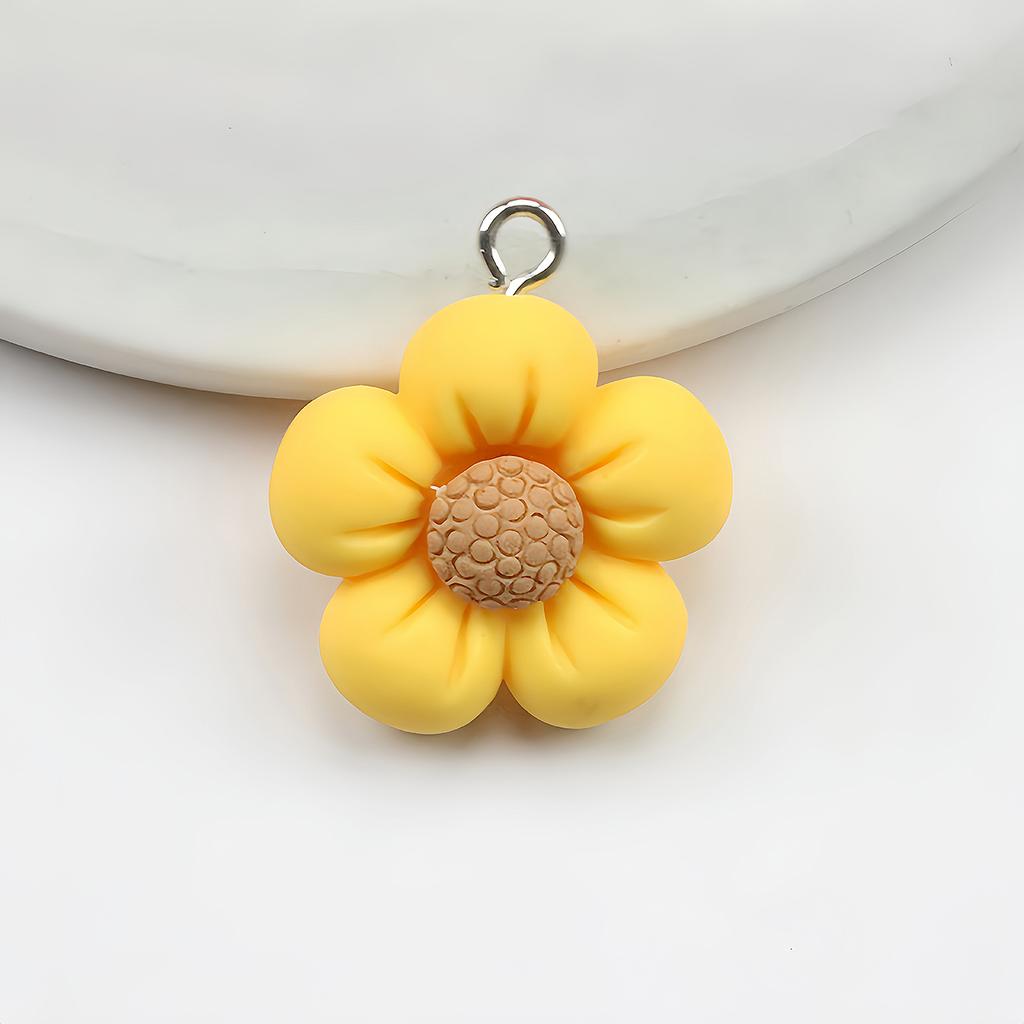 5Pcs Bear Bee Flower Donut Ice Cream Resin Earring Charms for DIY Keychain Bracelets Pendant Necklace Jewelry Making Findings