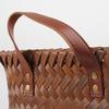 38cm Dirty Clothes Basket Square Laundry Hamper Portable Hand Woven Storage Basket  for Towel