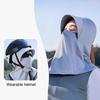 Sun Hat Ice Silk Cooling Fabric UPF50+ Full Face Neck Gaiter Sun Protection Hat Breathable Holes Thin Cycling Headgear