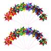 100 Octagonal Windmill Toys, Plastic Pinwheels for Gardens, Festivals, Crafts, DIY, Party Decorations, Kids' Fair Supplies, Garden Decorations, and