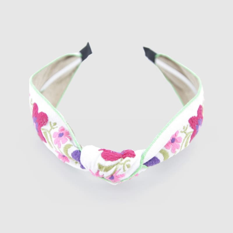 LALA White Flower Bohemian Imported Hairband