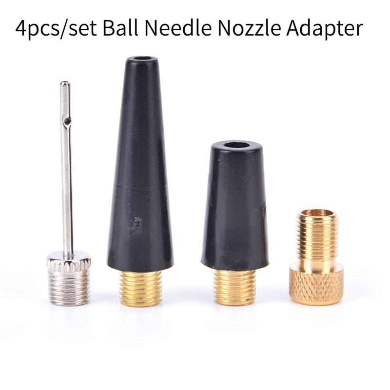 

[SS]4Pcs Ball Needle Nozzle dapter Kit For Football Basketball Bicycle Tire Inflatable Pump Accessory
