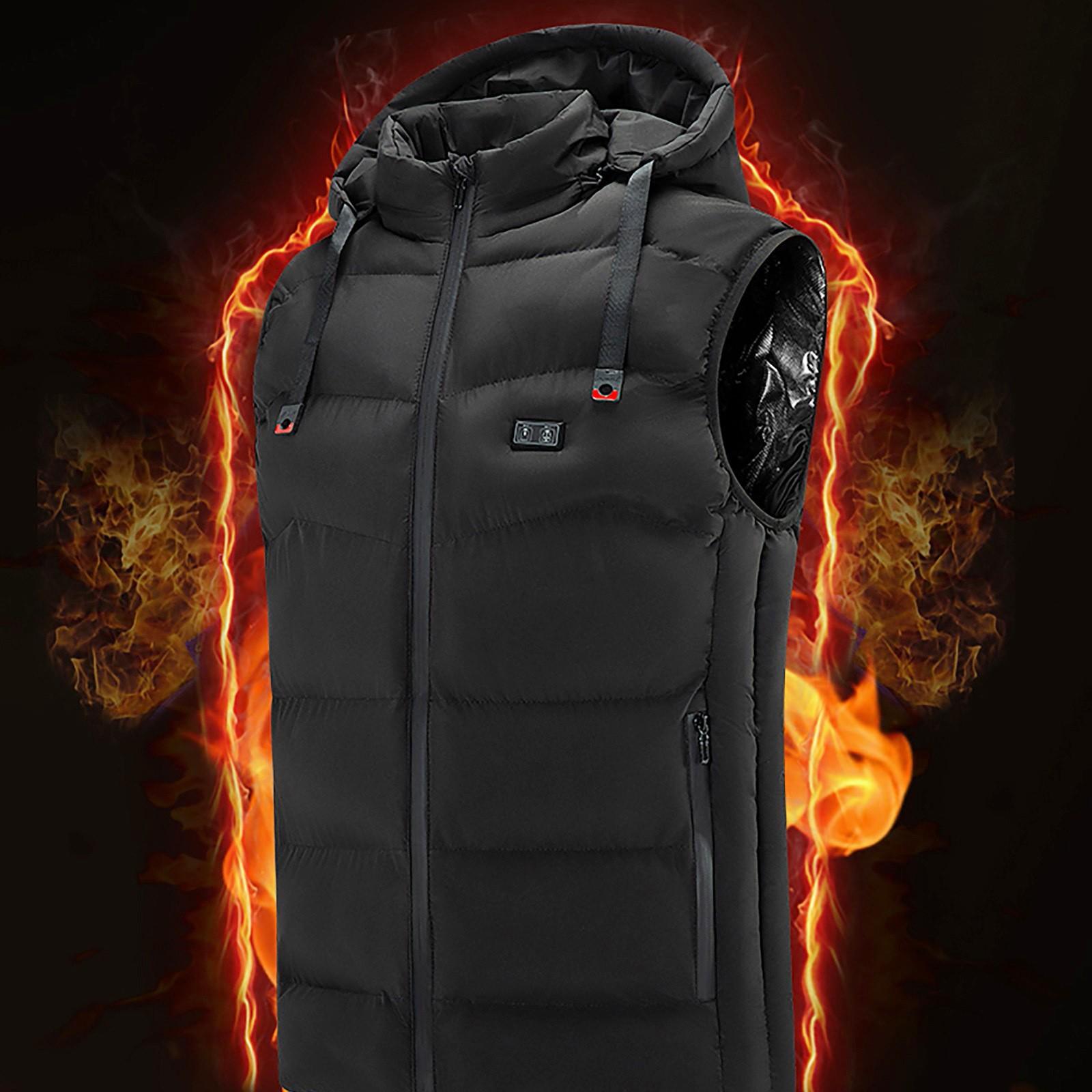 

Контроль 9 Нагревательный жилет Постоянная температура Интеллектуальный электрический нагревательный жилет XXL чёрный