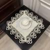 Table Cloth Napkins Table Cover Tablecloth Cup Coffee Mats Placemats Disk Pad Prop Cover Lace Corner Lamp Retro Posing Tea Towel