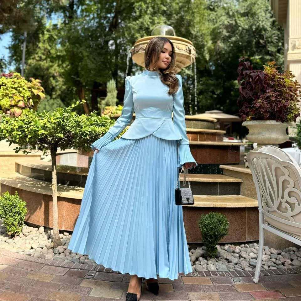 2025 Autumn/Winter European & American Elegant Tie-Up Top & Ruffled Skirt Women's Set