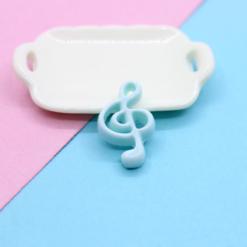

10pcs Resin Kawaii Musical Note Flatback Embellishments Scrapbooking Material Mini Figurine Miniature Accessories Bead Jewelry 14x21mm(10pcs)