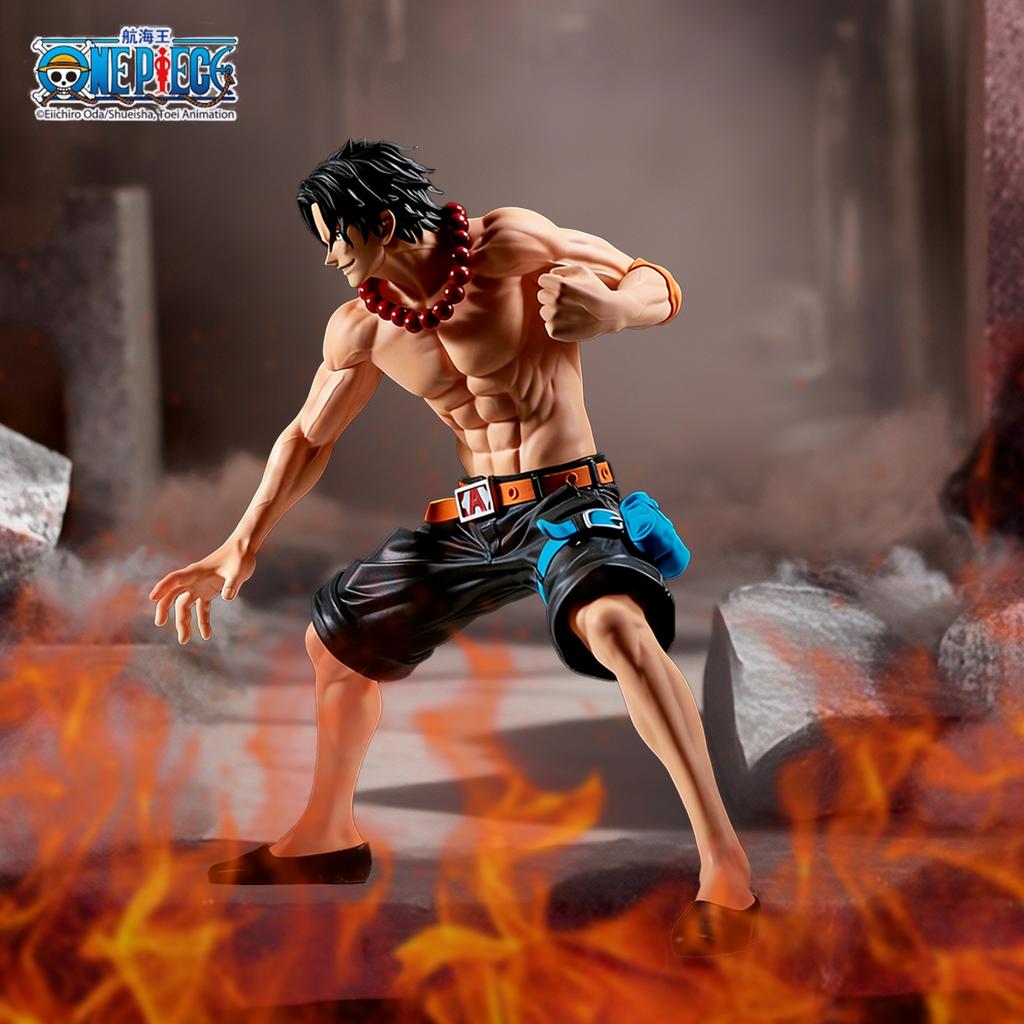 1pc Anime Figure Official One Piece Fire Fist Ace Home Decor Statue Valentine and Birthday Gift Anime Desk Collectable Premium Quality