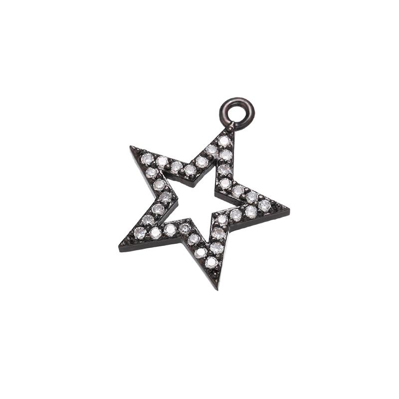 ZHUKOU big/mini crystal star necklace pendant for women DIY handmade necklace jewelry Accessories making findings model: VD651