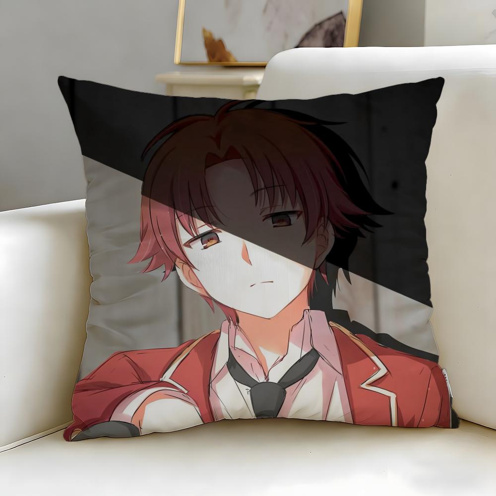 Popular Anime Classroom Of The Elite Cushion Cover Soft & Easy-Wash Pillow Case – Versatile for Couch, Bed, Travel and Office