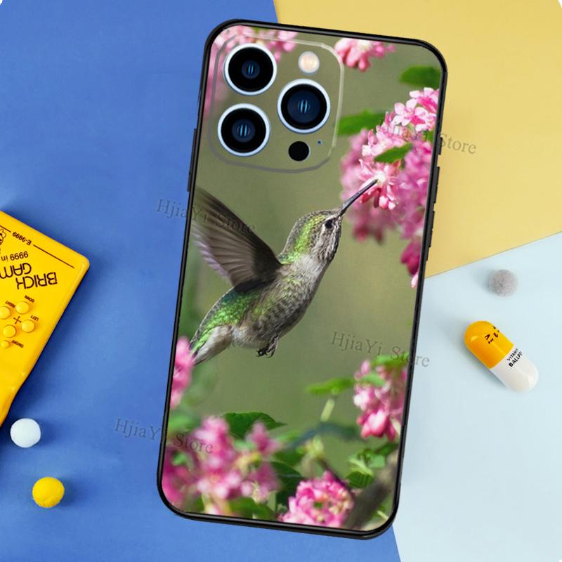 Hummingbird Case For iPhone 11 14 15 16 Plus Soft Phone Cover For iPhone XR X XS 12 13 Pro MAX Mini