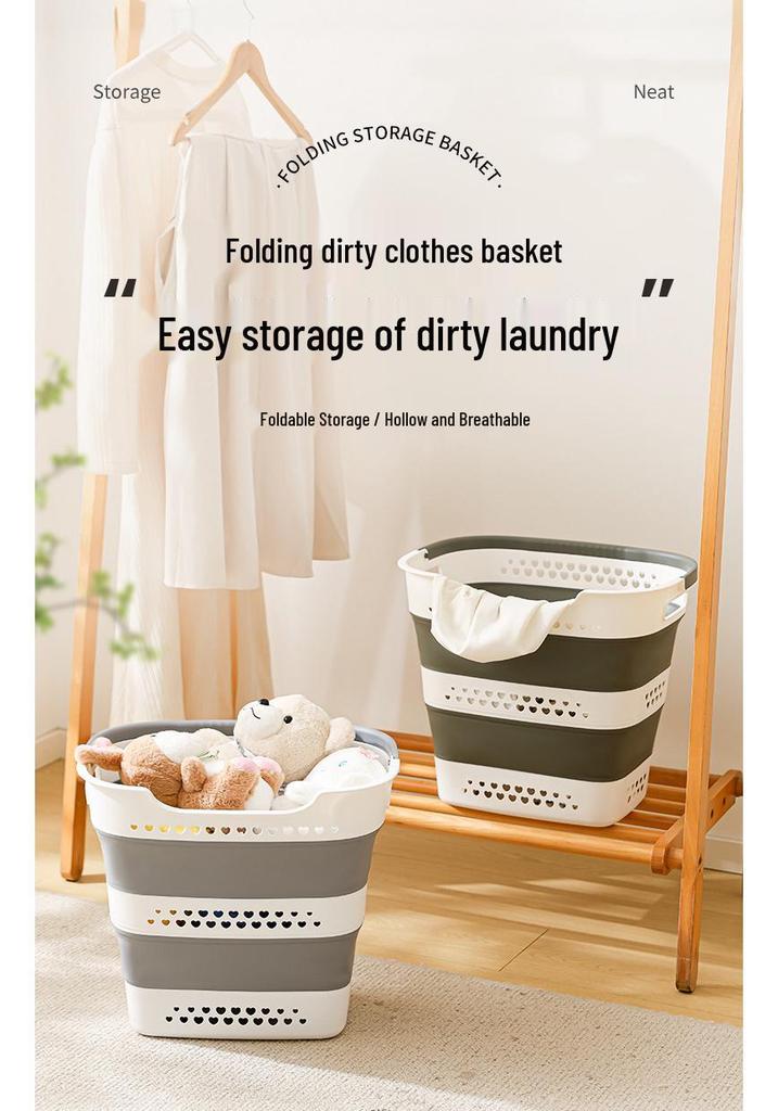Foldable Laundry Hamper Large Capacity Basket for Dirty Clothes Storage