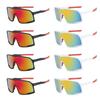 8pcs UV400 Cycling Sunglasses Bike Shades Sunglass Outdoor Bicycle Glasses Goggles Bike Accessorie