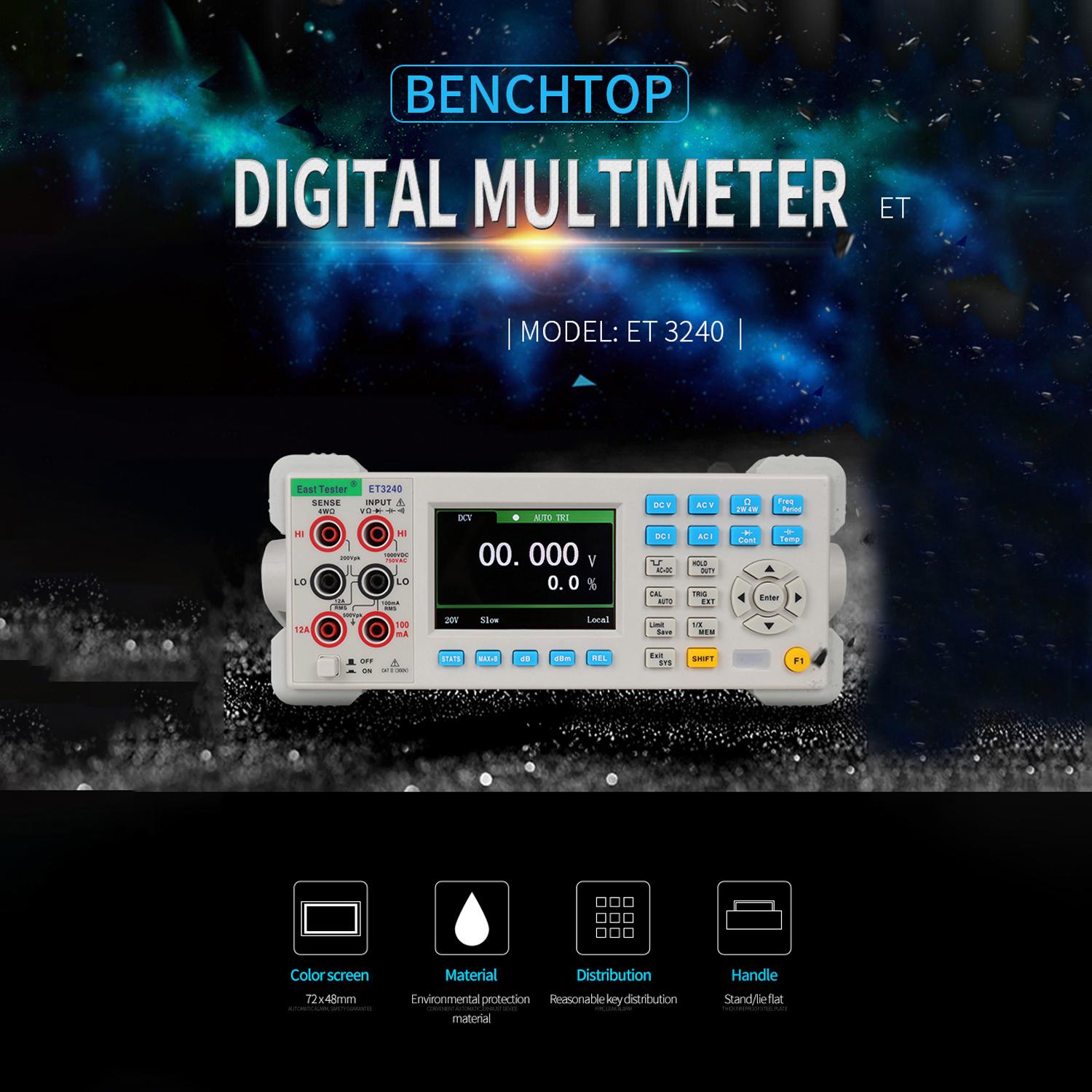 

ET3240 Automatic 22000 Counts Benchtop Digital Multimeter with 3.5 Inch TFT Large Clear Screen High Accuracy Desktop
